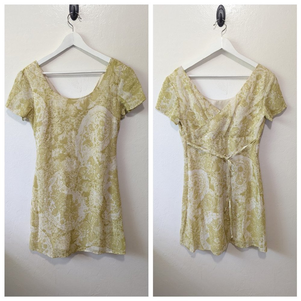 Vintage 90s Rampage Babydoll Tie Back Dress